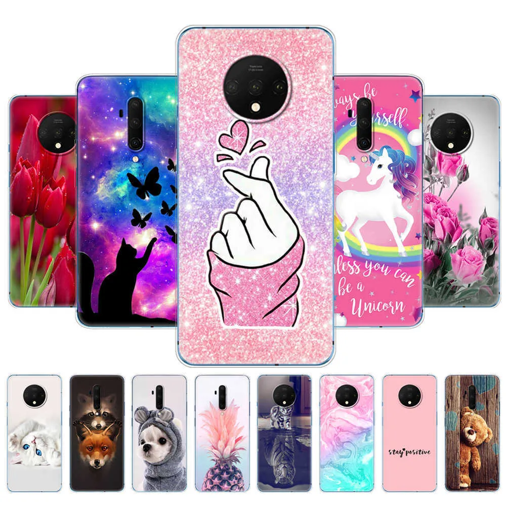 Voor Oneplus 7T Case Silicon Soft Tpu Back Phone Cover Voor One Plus Pro Case Oneplus Beschermende Coque bumper 1 + 7T