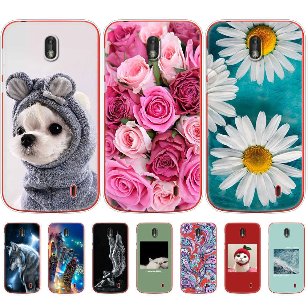 Voor Nokia 1 Plus Case Silicone Soft TPU Telefoon Cover Voor Nokia1 Bumper Beschermende Schilderen Coque Capa