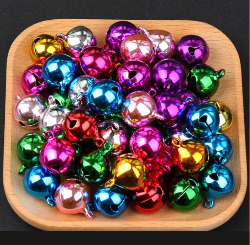 Home Decor Crafts Brass Bells Small Tibetan Colourful Bell DIY Making Charms Pendants for Necklace Bracelet Decor Dog Collar Bells Home Door Decor