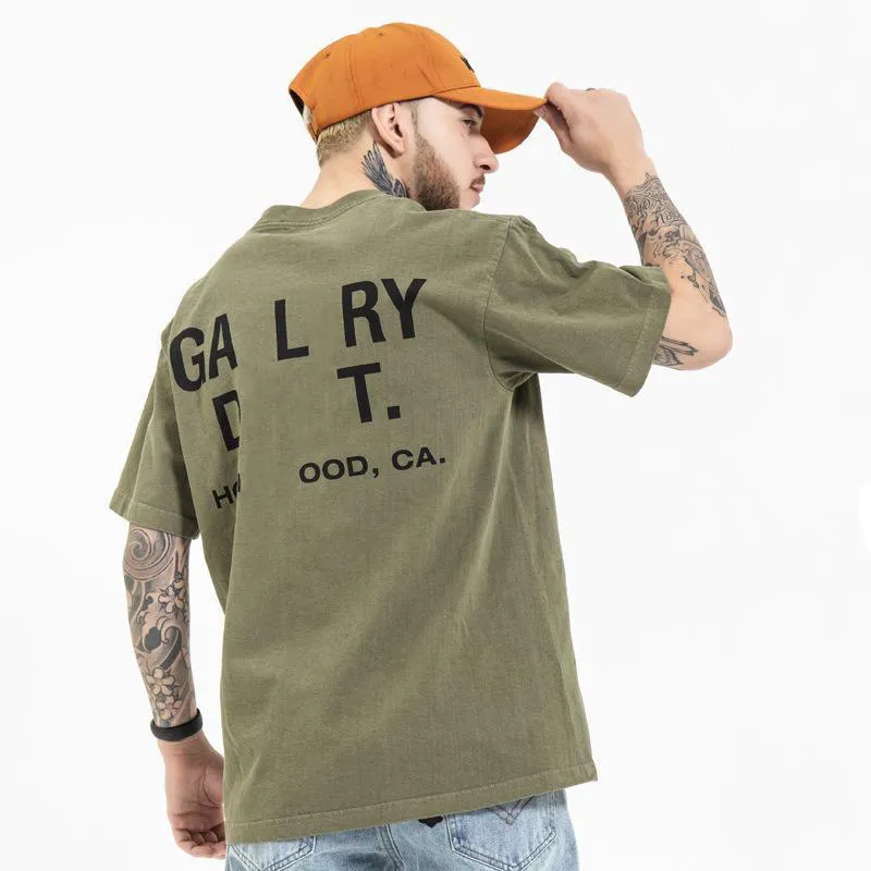 2023 New summer Trend Fashion Basic Men's Cotton T-Shirt Letter Print Casual Oversized Unisex High Street Shirt Men's Tee