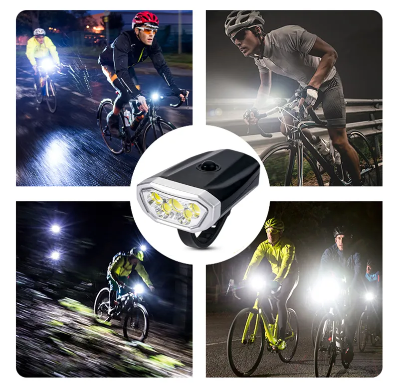 Battery Connection USB Rechargeable LED Bicycle Light Set – Front & Rear, Water Resistant