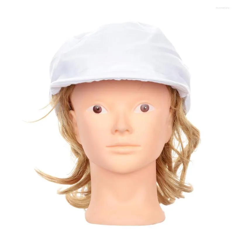 Visir White Food Dust-Proof Hygiene Chef Cap Snood Bouffant Hat