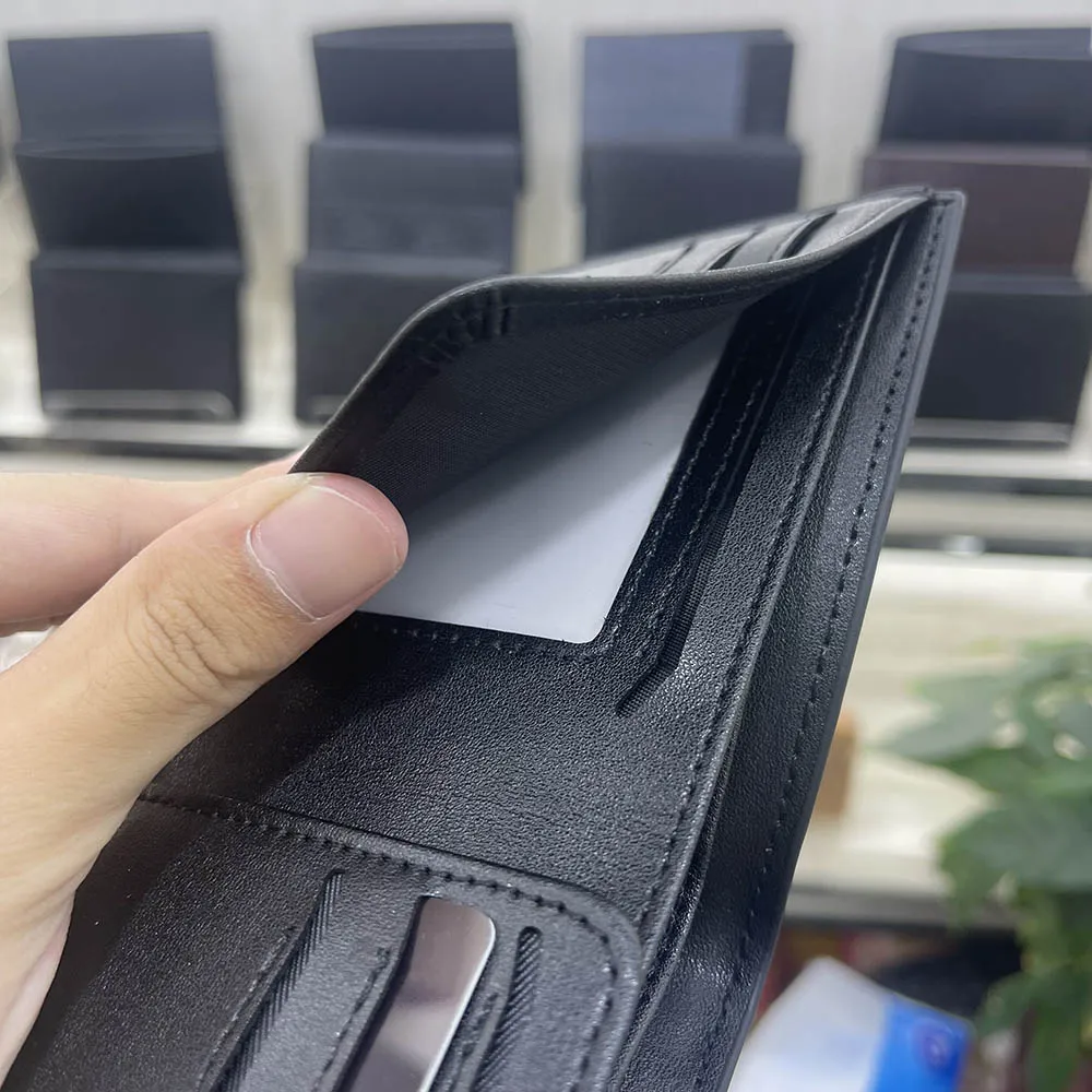 Men's wallets holder High -quality leather leather luxury designer short men's mini wallet ladies credit card fashion coin pocket coin folder attached box