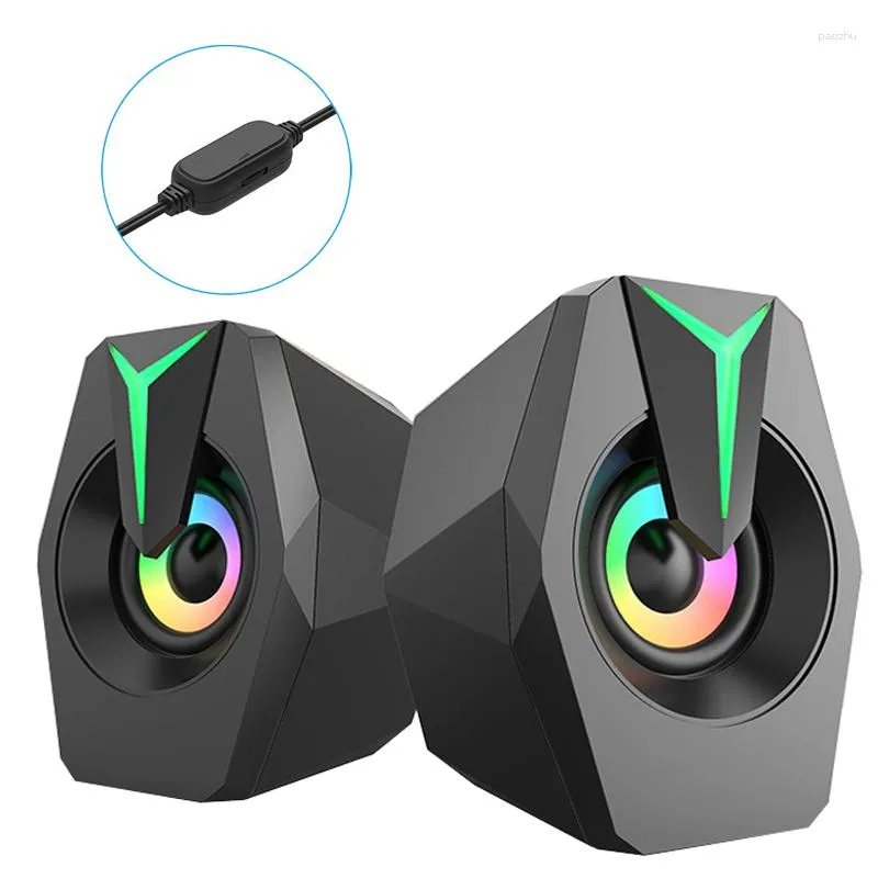 Combination Speakers Computer With RGB Backlit PC Speaker Subwoofer Sound Box Accessories Laptop Wired USB