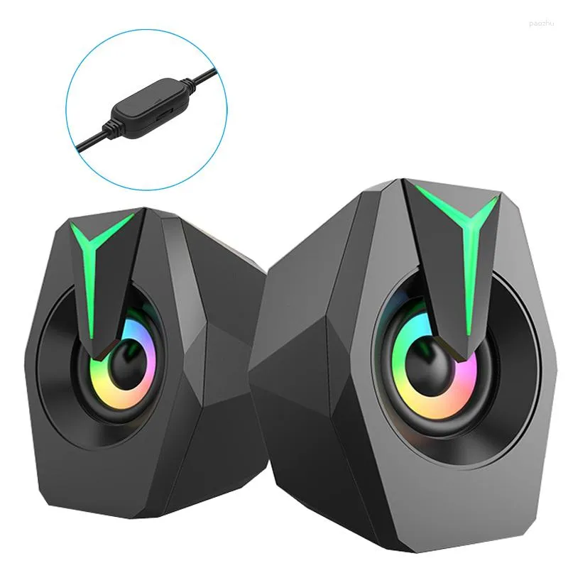 مجموعة مكبرات الصوت كمبيوتر مع RGB خلفية PC SPEAKER SPECTOR SOUND SOUND Accessories الكمبيوتر المحمول سلكية USB