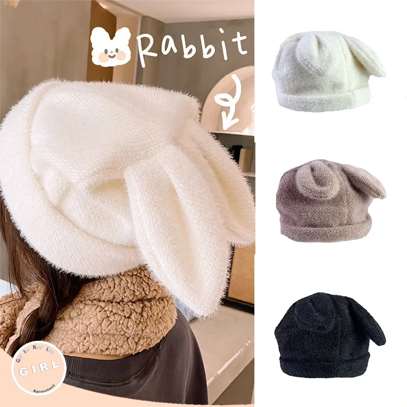 Bonnet/Tête De Mort Bonnet Kawaii Lapin Chapeau Bonnet Femme