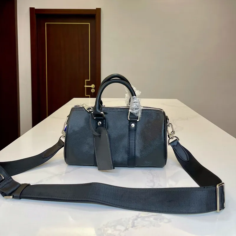 Mini bolsa de viagem bandouliere 25 keepall XS bolsa de mão com fecho de zíper alça de lona removível designer duffle crossbody para homem e mulher bolsa de travesseiro