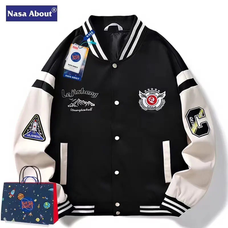 Męskie kurtki skórzana kurtka baseballowa moda Varsity Bomber Sports Windbreaker Zapip płaszcze odzieży wierzcha rozmiar 888vifcm-6xl