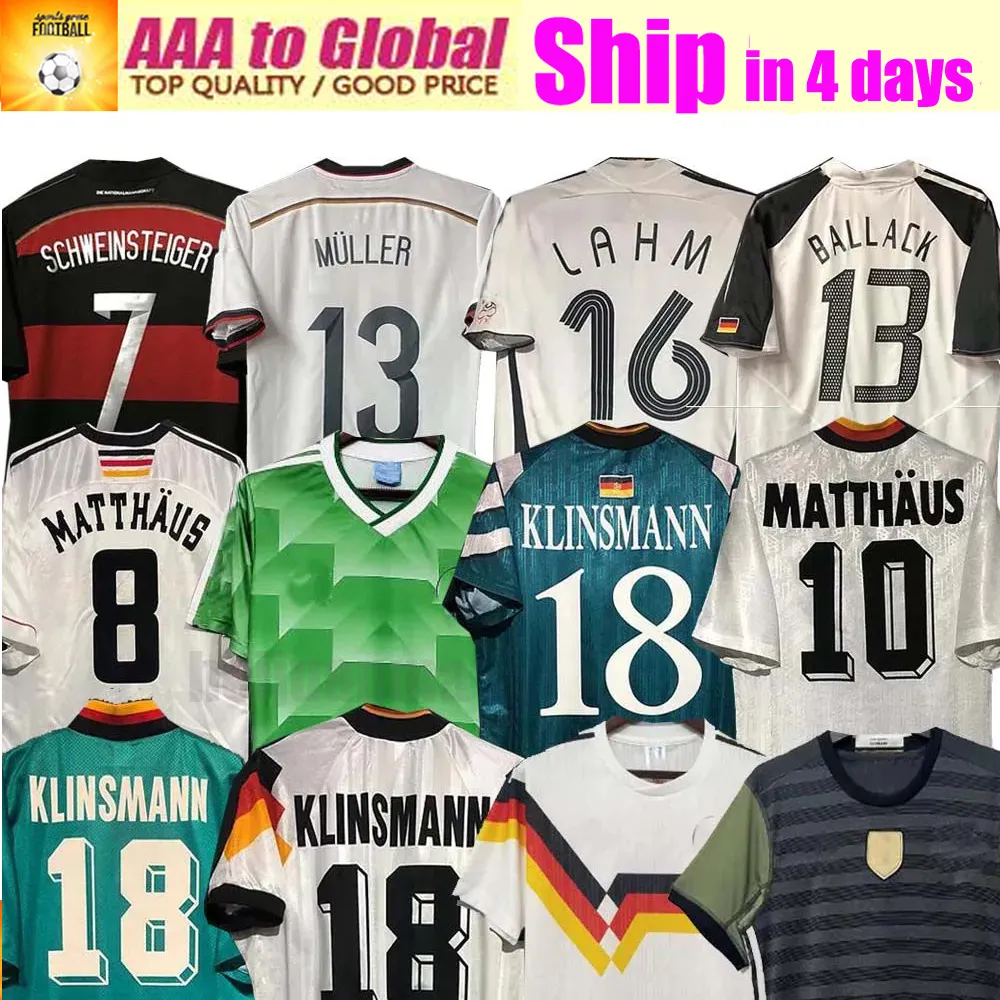 1990 1998 1988 1996 AlemaniaS Retro Littbarski BALLACK Camiseta de fútbol KLINSMANN 16 06 14 camisetas KALKBRENNER 1996 2004 Matthaus Hassler Bierhoff KLOSE