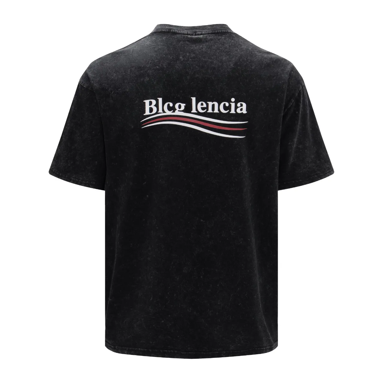 BLCG Lencia Summer T-shirts High Street Hip-Hop Style 100% bomullskvalitet Män och kvinnor släpper ärmen Löst Tshirts Överdimensionerade toppar 23161