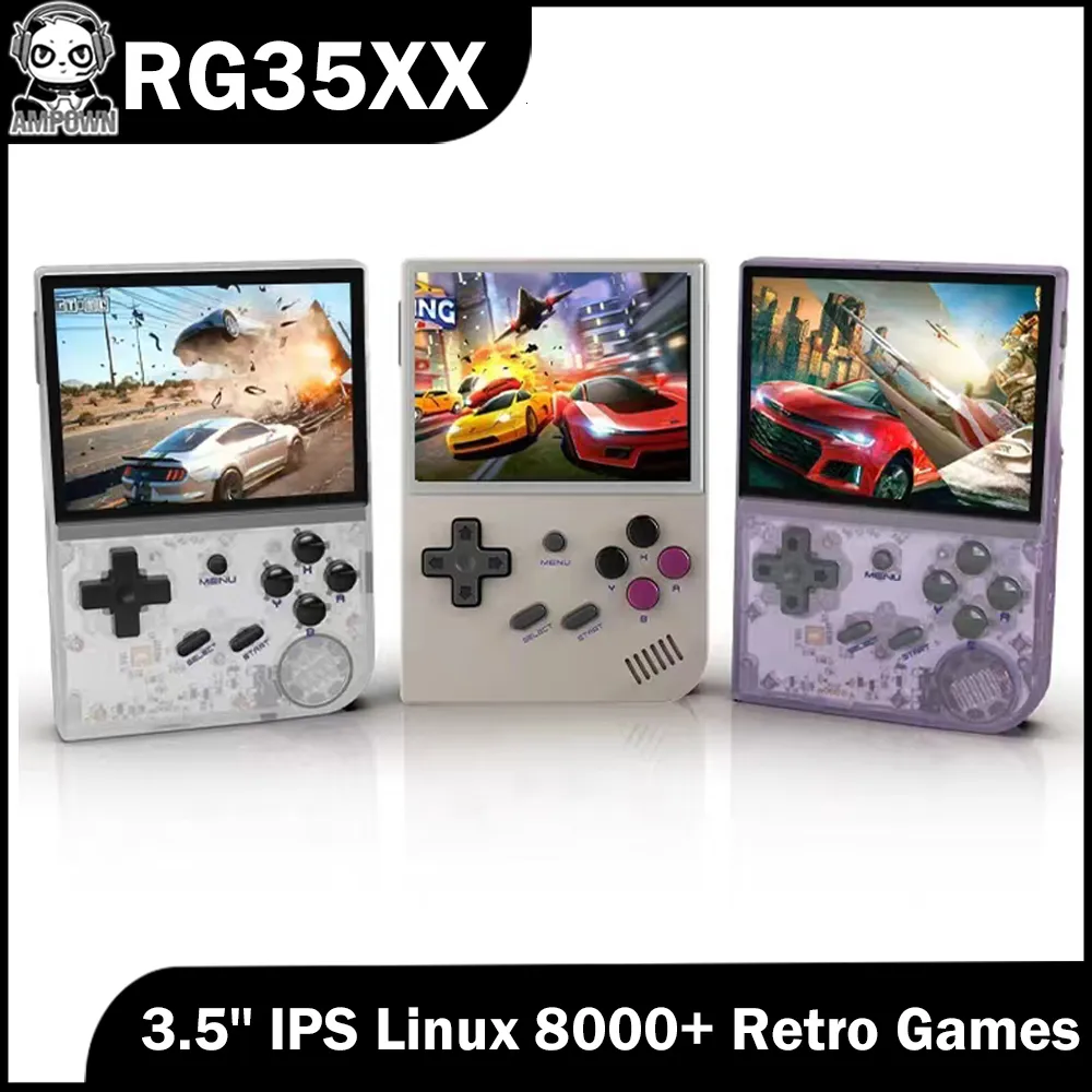 Portabla spelspelare Anbernic RG35XX Portable Retro Handheld-spelspelare Linux System 3,5-tums IPS 2600mAh Battery Video Game Consoles 8000 Games 230715