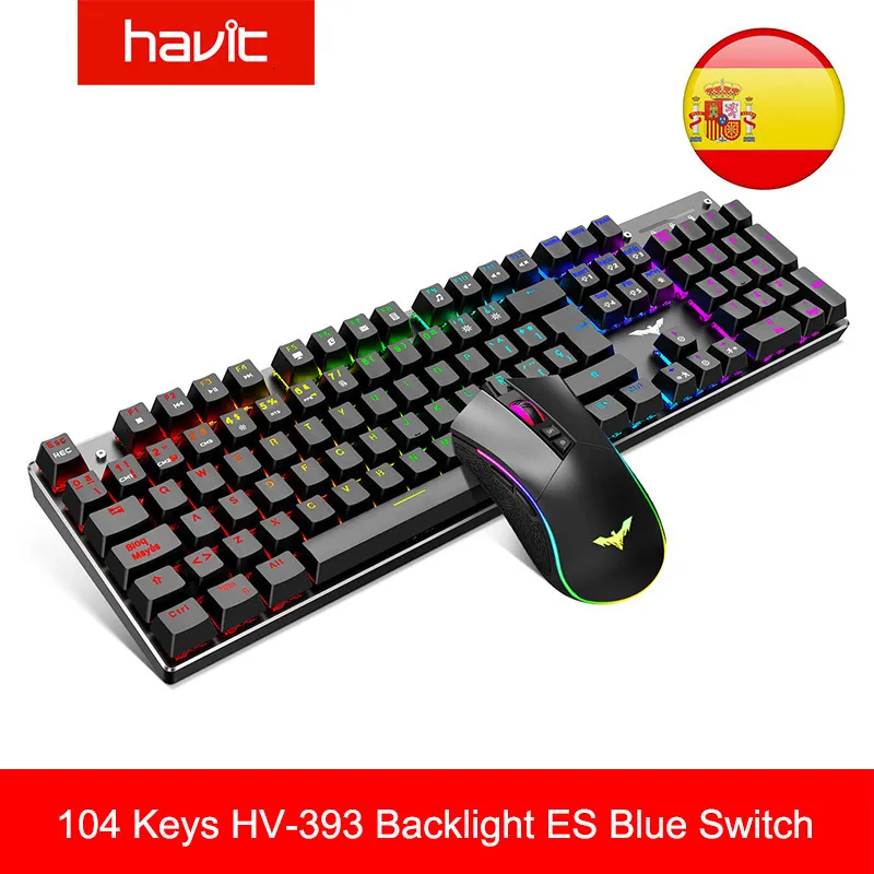 Combo Clavier Et Souris De Jeu À Une Main, Clavier Rétroéclairé