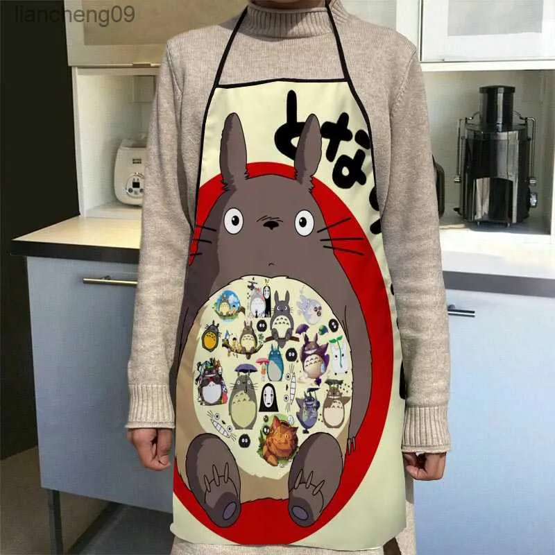 Totoro Tokyo Ghoul Apron Kitchen Frons для женщин Оксфордская очистка