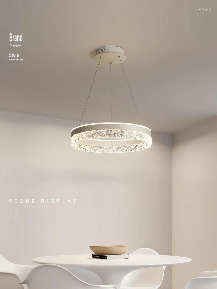 Hanglampen Slaapkamer Kroonluchter Minimalistisch Licht Luxe Eenvoudige Kamer Studie Ring Design Sense Postmoderne Master Lamp