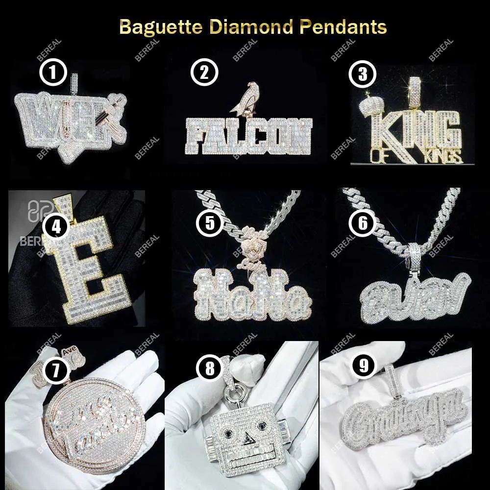 No.1 Factory VVS Lab Moissanite Diamond Pendant Necklace  display picture 2