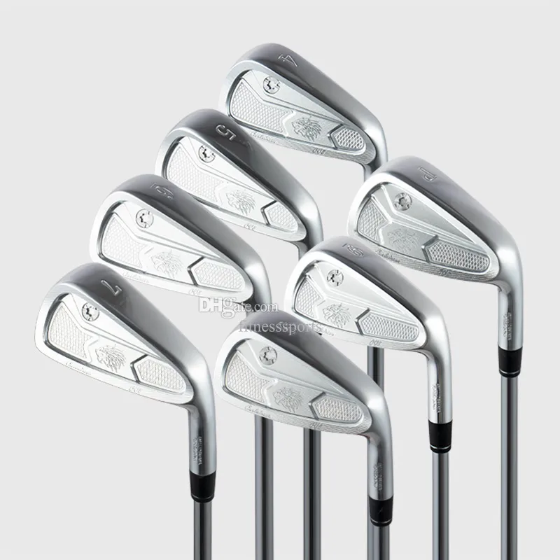 Original golfklubbar Emillid Bahama CV8 Irons set Forged Silver 4-9p R/S/SR Flex Steel Graphite Axel With Head Cover