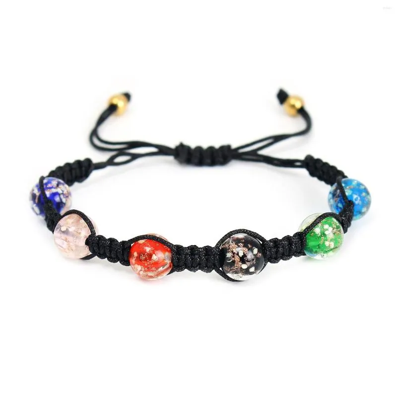 Link Bracciali Perline luminose per braccialetti Yoga Gioielli Regali Glow In The Dark Pietra Fascino intrecciato a mano