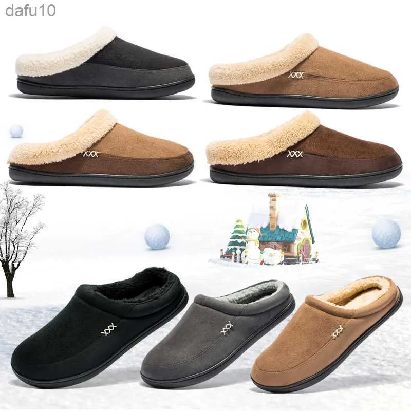 Inverno Uomo Pantofole di cotone Bagno Peluche Scarpe Uomo Caldo Australia Stile Uomo Pantofole morbide per la casa Coperta Uomo Solido Adulto Pantufa L230704