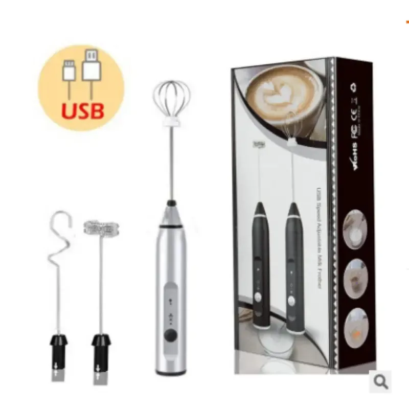 Milk Frothers Electric Wireless Handheld Blender with USB Electrical Mini Coffee Maker Whiskミキサーコーヒーカプチーノクリーム