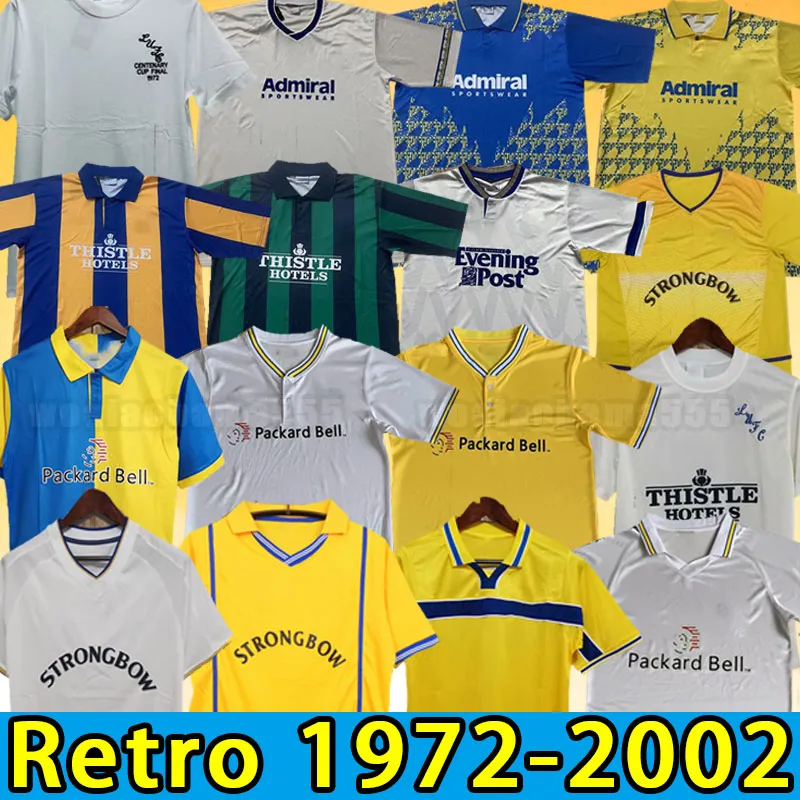 Hasselbaink Leeds Retro United Futbol Formaları 1972 78 89 90 91 92 93 95 96 97 98 99 00 01 02 Klasik Futbol Gömlek Smith Kewell Hopkin Batty Milner Viduka Vintage Forma