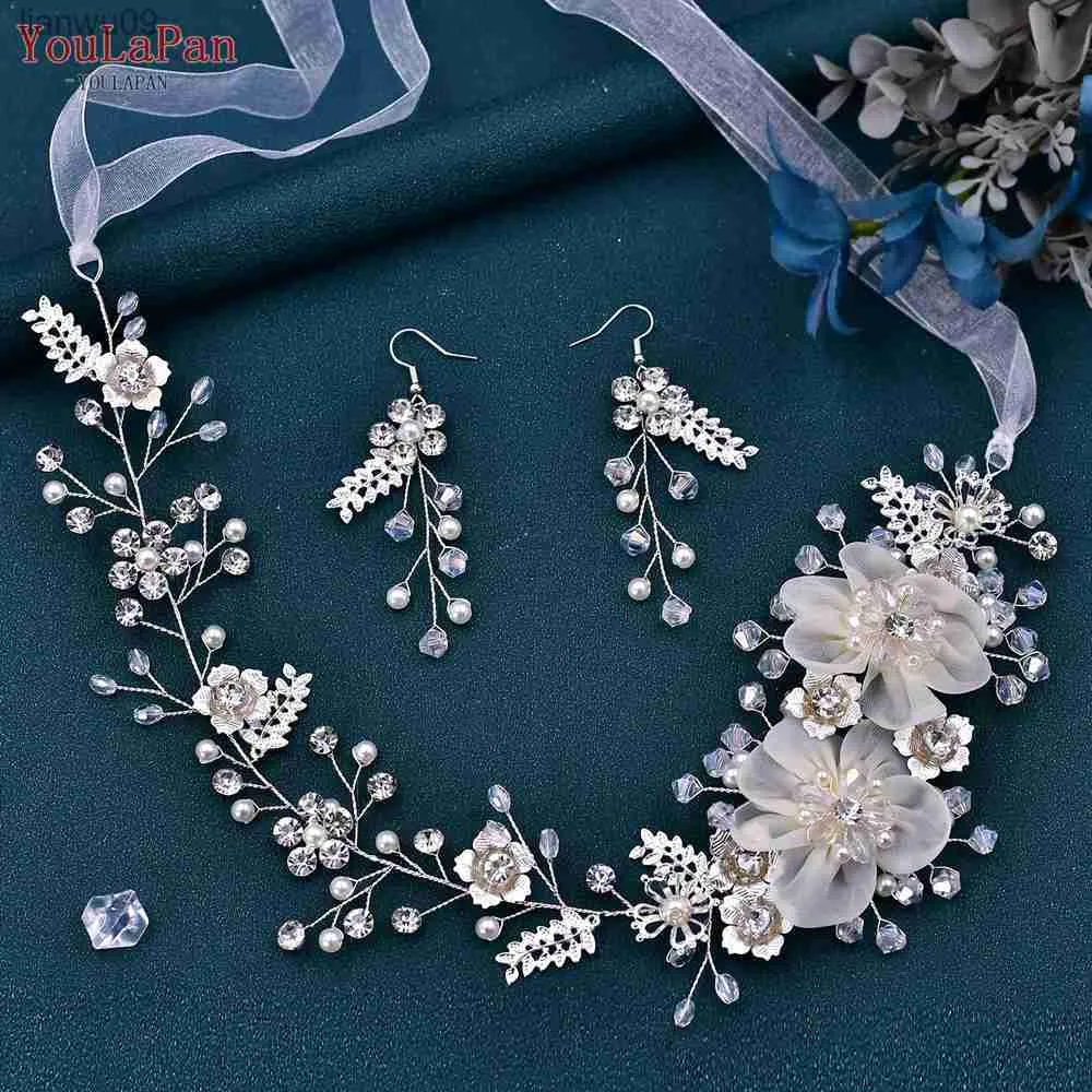 TOPQUEEN HP275 Elegant Bridal Headband Wedding Hair Accessories for Women Hair Ornaments Flower Bride Headdresses Hair Band L230704