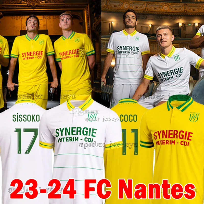 23 24 Maillots FC Nantes Soccer Jerseys GIROTTO PALLOIS 2023 2024 CHIRIVELLA GUESSAND BLAS Football Shirts COCO GANAGO SISSOKO SIMON Men Uniforms