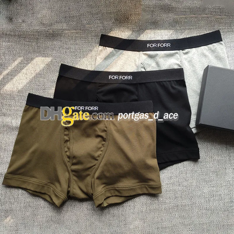 Luxus Männer Unterhosen Designer Mann Boxer Bequeme Slips Höschen Sexy Männliche Unterwäsche Marke Unter Shorts EINE Box 3 Paar