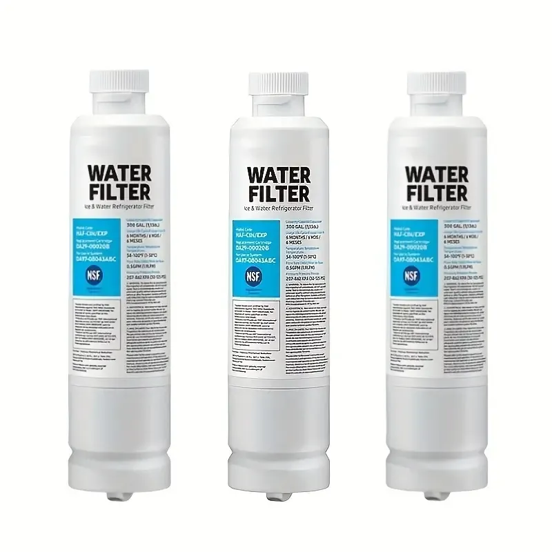 DA29-00020B用の3パック冷蔵庫水フィルター、炭素ブロックろ過、清潔で透明な飲料水のために有害な汚染物質の99％を除去します。