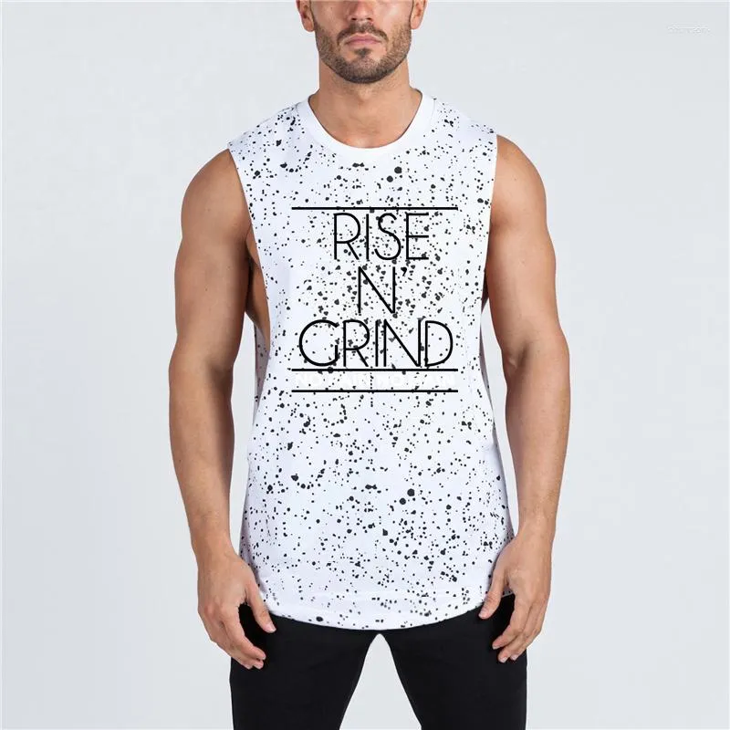 Heren tanktops Muscleguys Merk Mode Kleding Fitness Drop Armshole Top Mannen Gym Bodybuilding Singlets Mouwloos Shirt Workout Vest