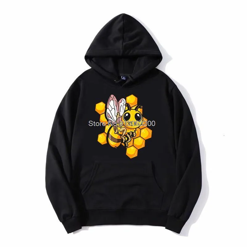 Mannen Truien Sweatshirts Leuke Bee Ontwerp Grappige Humor Dier Toevallige Losse Hoodie Mannen Hooded Sweatshirt Streetwear Jas Harajuku 230717