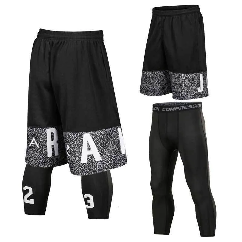 Herr shorts män basket shorts sport löpning shorts träning kostym kompression bräda tröja manlig träning fitness gym tights sportkläder set 230715