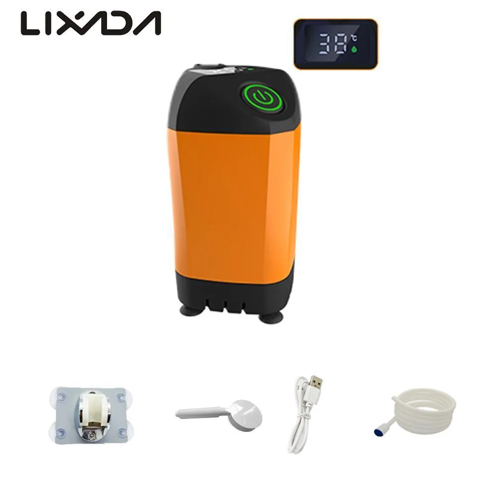 Outdoor Gadgets Camping Shower Portable Electric Pump IPX7 Waterproof with Digital Display for Hiking Backpacking Travel 230717