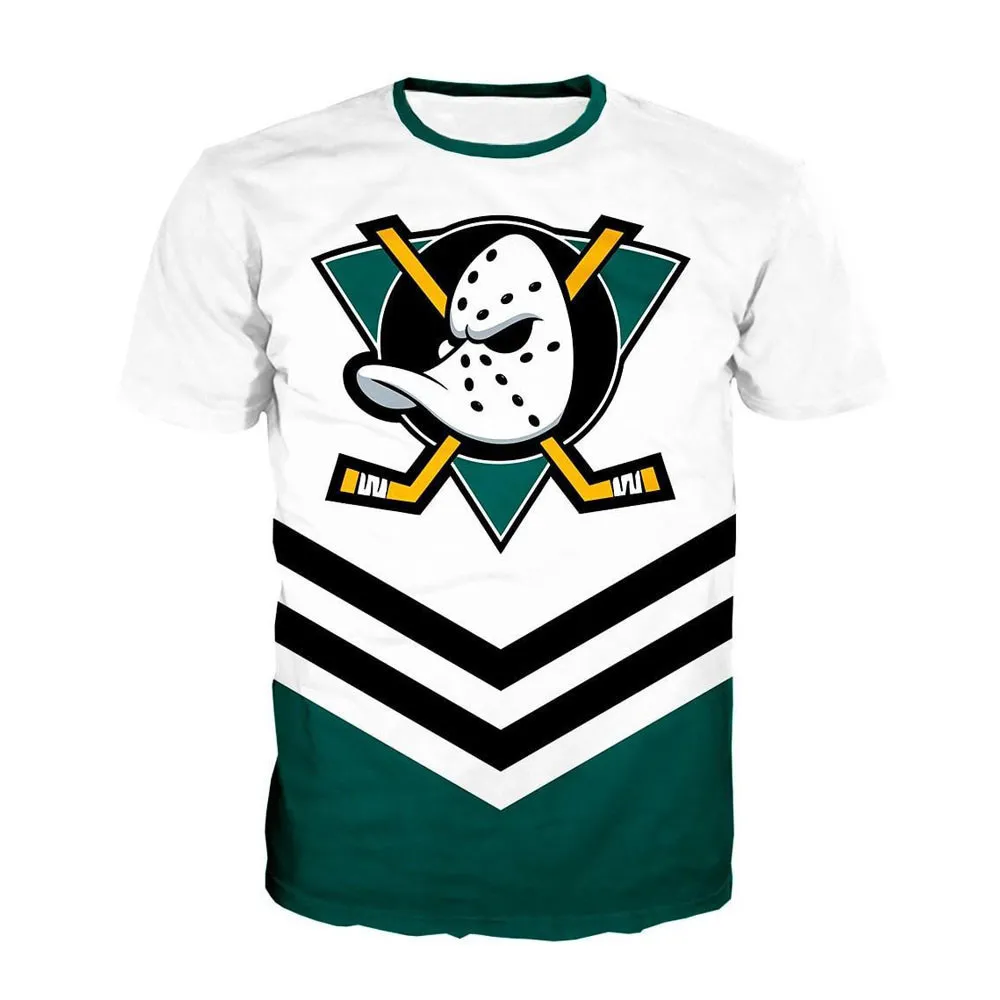2023 Yaz Komik Mighty Duck Grafik T-Shirt Erkekler için Sokak Giyin