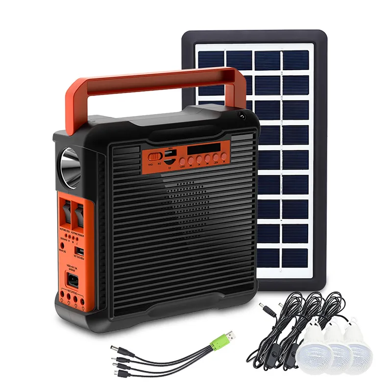 Outros Eletrônicos Luz Solar Painel de Energia Solar Kit Gerador Sistema Doméstico 3 Lâmpada LED Destaque Luz de Economia de Energia Iluminação Solar com Rádio FM 230715