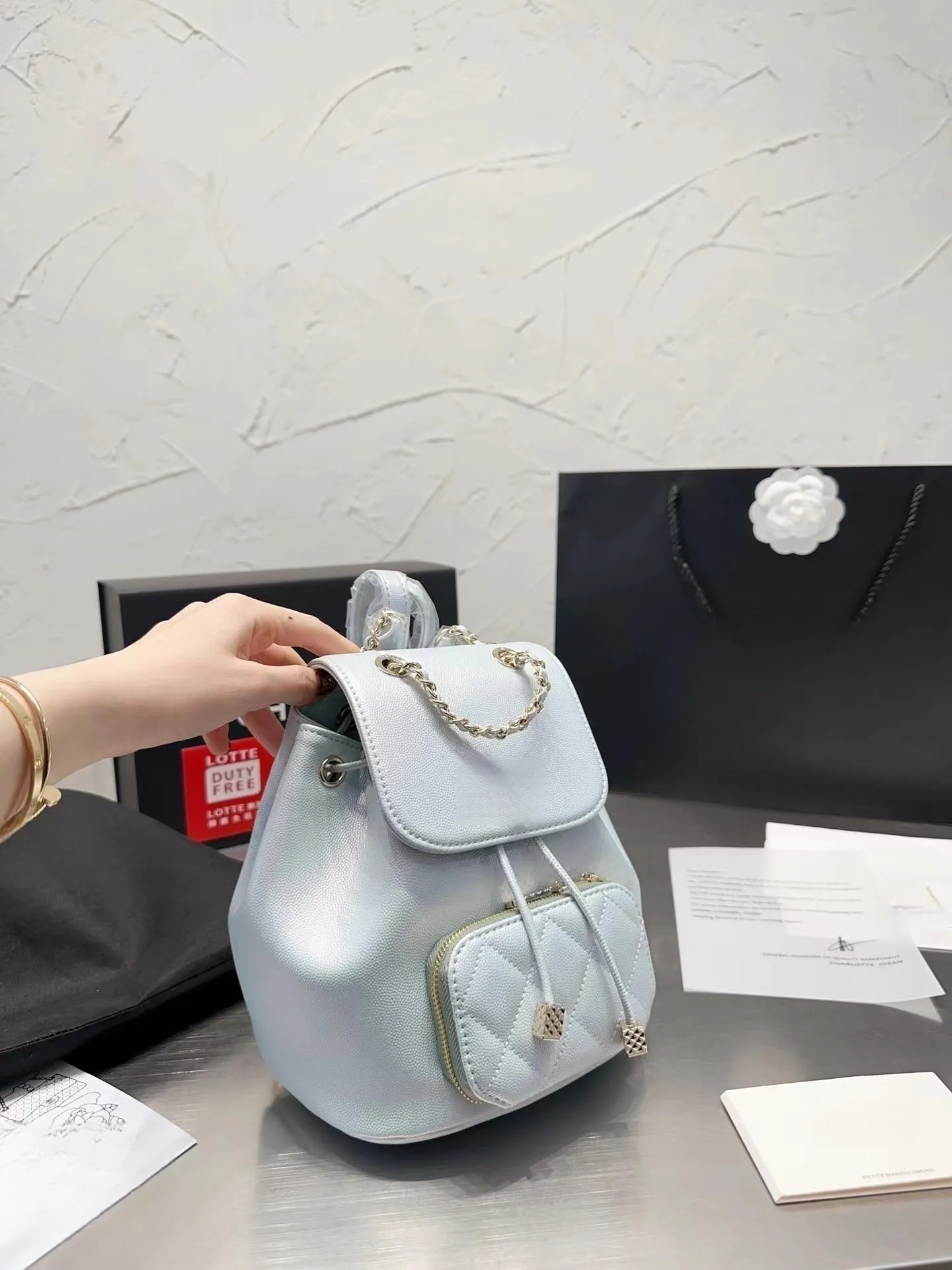 designer mini backpack 2019 Womens Genuine Leather Mini Backpack, 22cm, Quilted Soft Touch, Crossbody  Shoulder Bag