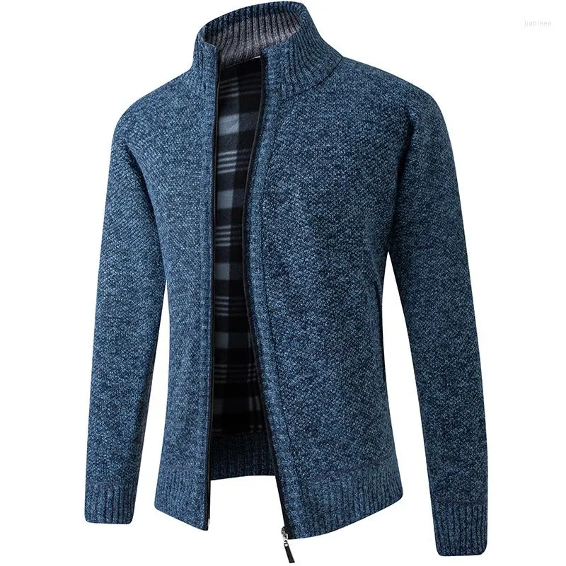 Chandails masculins 2023 Pull de marque de mode épaisse pour hommes cardigan slim fit cavalier tricots chauds automne décontracté de style coréen de style coréen mâle