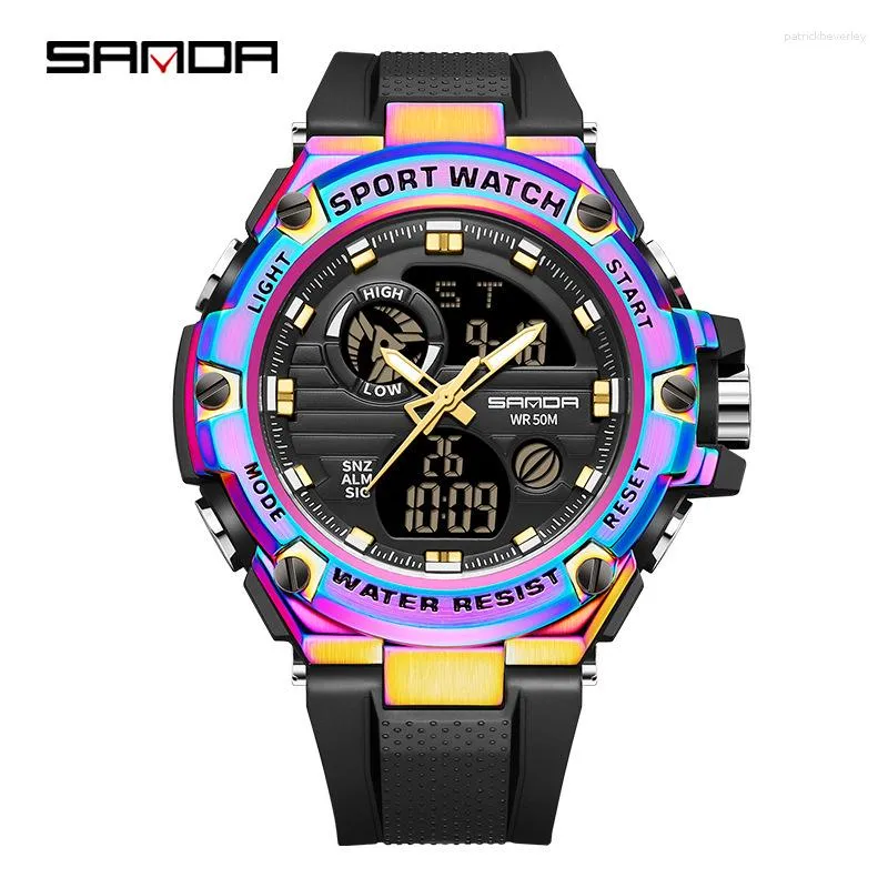 Orologi da polso SANDA Reloj Orologio digitale da uomo Orologi sportivi impermeabili militari Orologio automatico da uomo al quarzo moda uomo