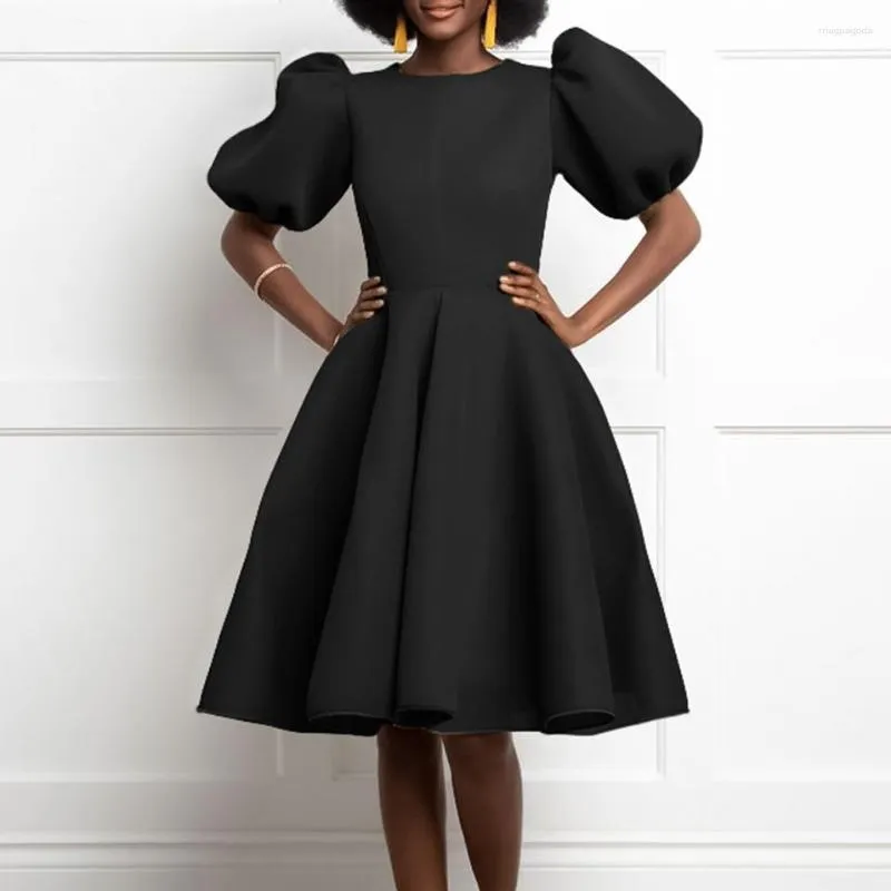 Roupas étnicas 2023 vestidos africanos para mulheres verão manga curta poliéster decote em O branco preto na altura do joelho roupas Dashiki