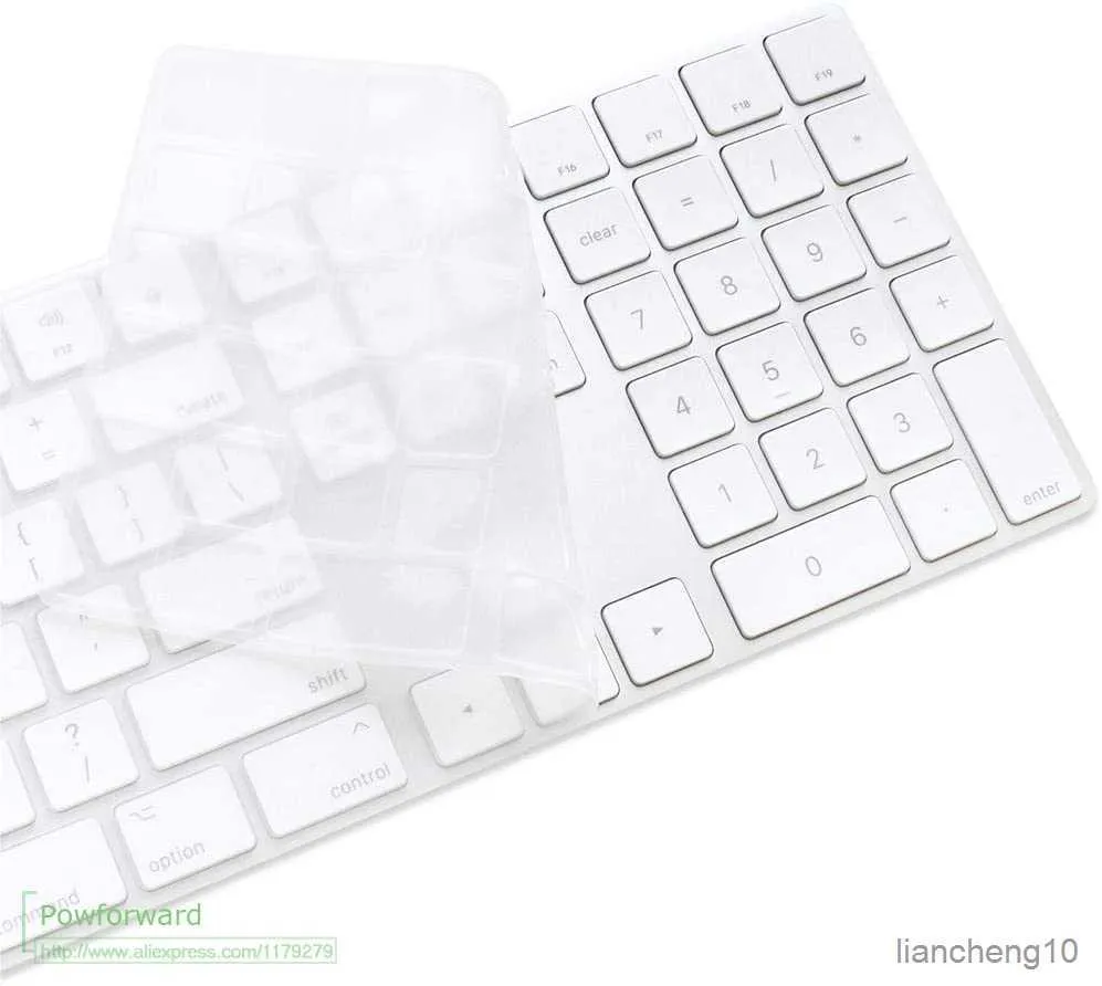 iMac WiredキーボードのキーボードカバーA1243 A1843 MB110LL/Bと数値キーパッドUSバージョンカバープロテクタースキンR230717