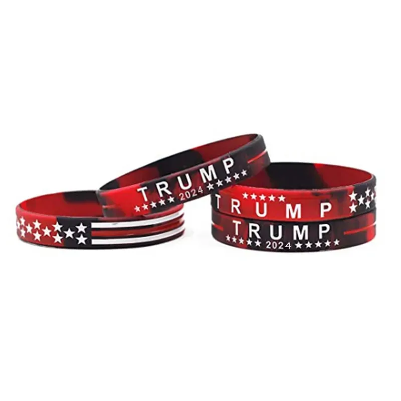 Keep America Great Silicone Bracelet Party Favor Trump 2024 Bracelet Élection Présidentielle Cadeau Dragonne5451716