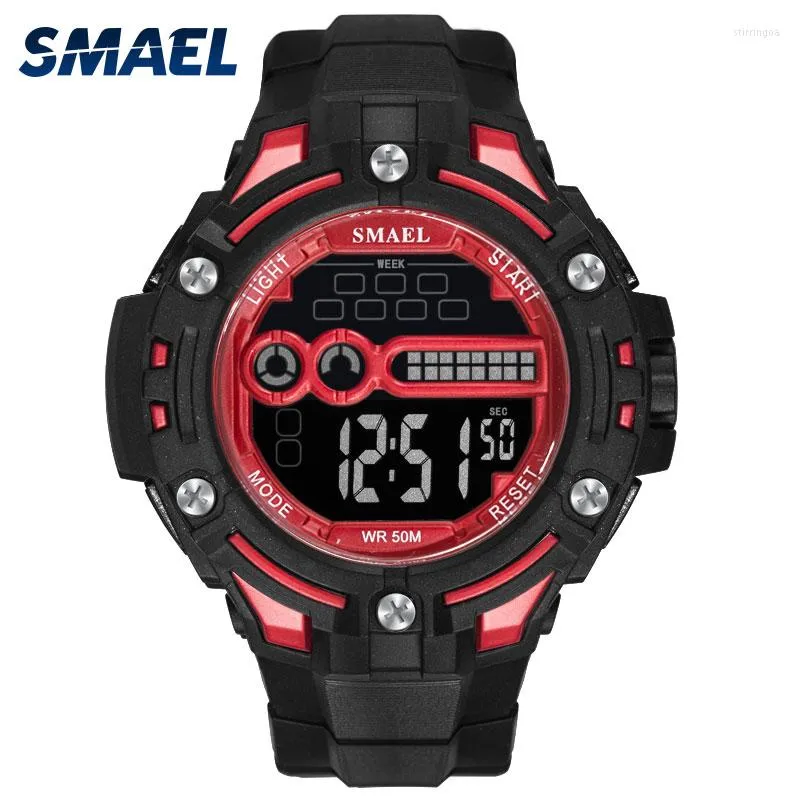 Armbanduhren Digitale wasserdichte SMAEL-Uhr Top-Marke Stoppuhr Montre Herrenuhren LED 1526 Herren Militärsport