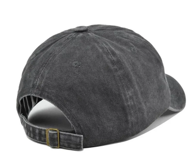 Boné unissex de algodão sólido snapback boné de beisebol liso em branco jeans ajustável alça traseira esporte chapéu pai df111