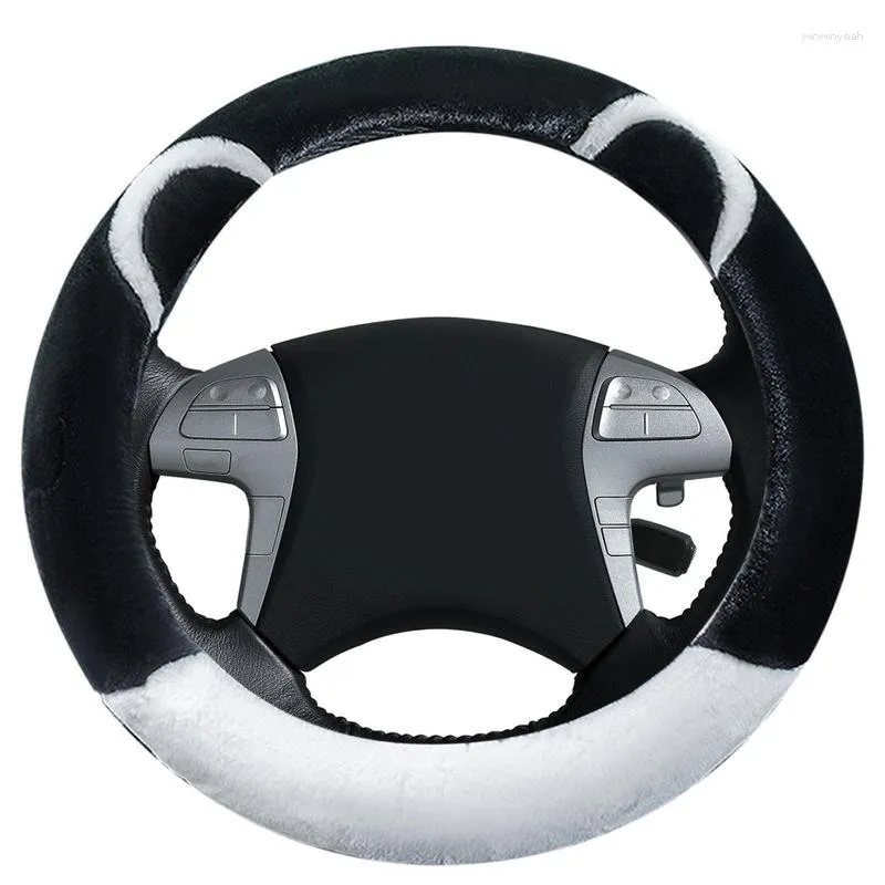 Universal Winter Steering Wheel Covers Nearby 38.4CM Soft Plush