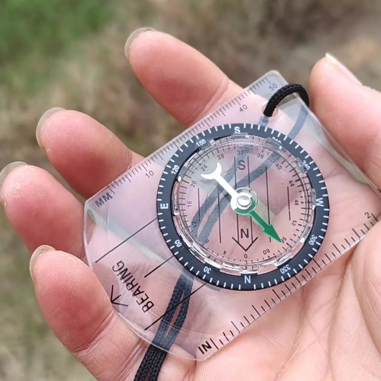 Kartskala mätning North Compass Portable Multifunktionell utomhusfält Compass HW34