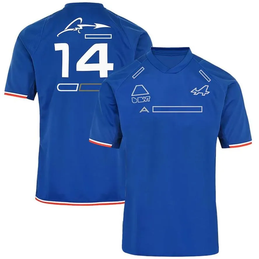 Nueva ropa de conductores de equipo F1, camiseta de carreras para hombre, talla grande, manga corta, personalización