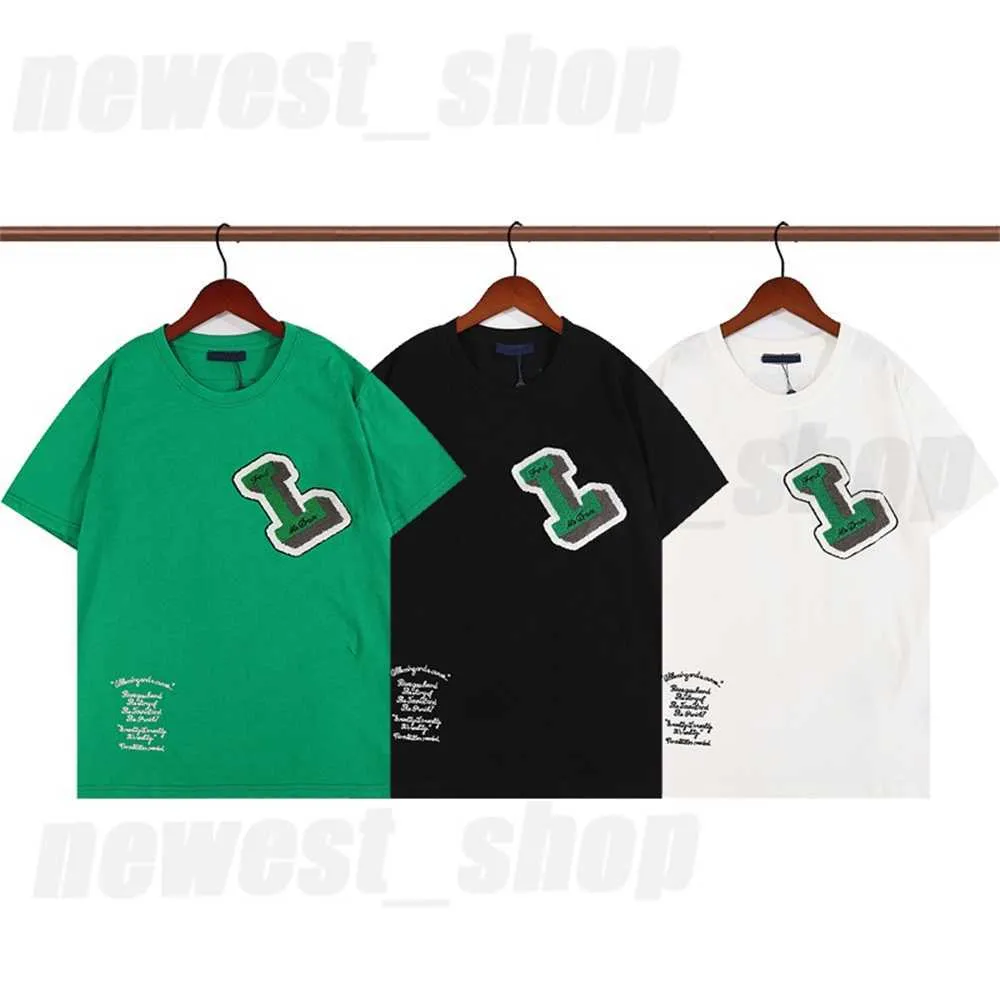 2022 Sommer Paris Herren T-Shirts Designer T-Shirt Luxus Beflockung Brief T-Shirt T-Shirt Klassische Mode Grüne Damen Kurzarm Lässige Baumwoll-T-Shirt Topsgd33gd33l8ae