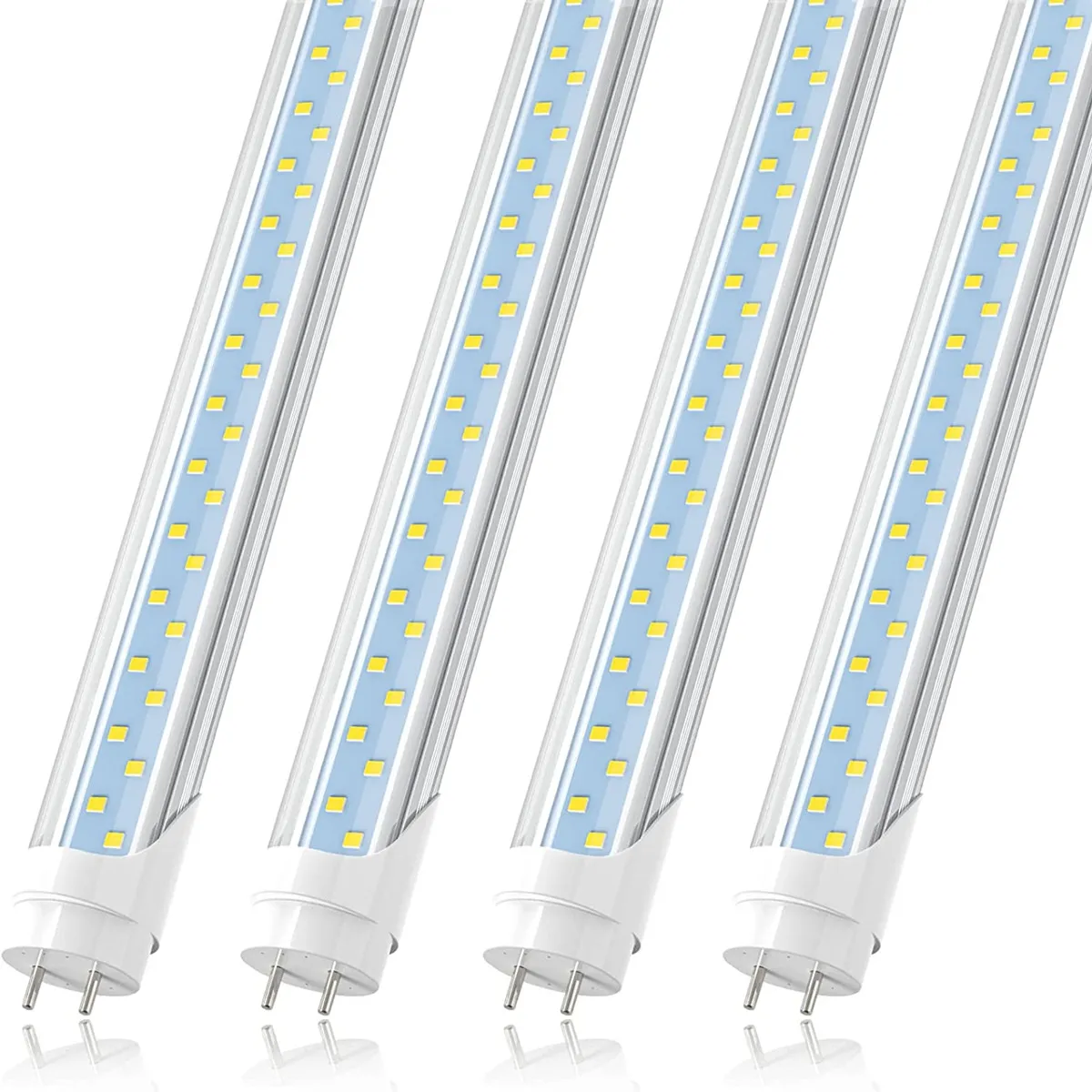 Jomitop 4FT LED Shop Light 36W T8 Tube - Linkable, V-Shaped, 6000K Cold White (4320 Lumens)