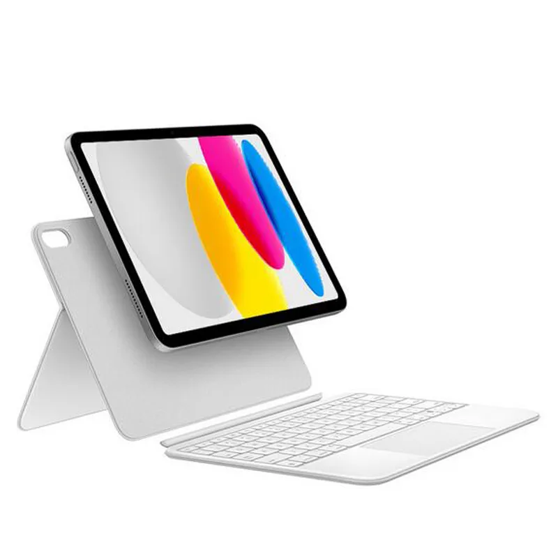 Magic Keyboard Folio Case لـ iPad 10th Generation 10.9 بوصة 2022 مع لوحة مفاتيح اللمسة الجلدية Smart Bluetoorh Cover Case مقابل Apple Mac Nacbook Mini