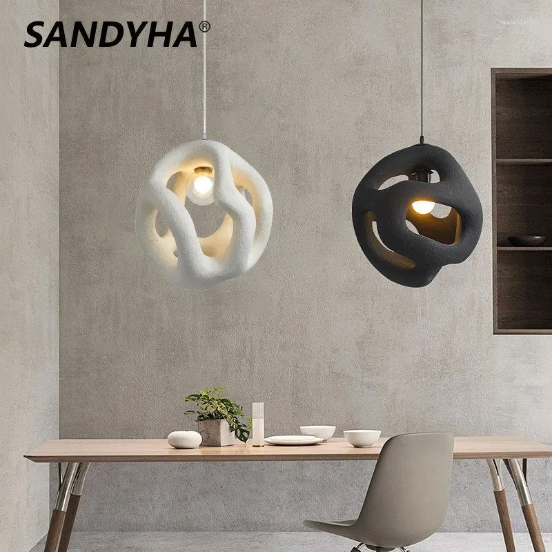 Подвесные лампы Sandyha Nordic Modern Design Led Lights люстра ресторанного бара дома декор спальня Столочная комната подвесная лампа