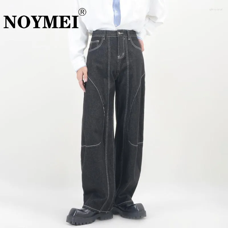 Jeans da uomo NOYMEI Design Sensible Line Lavato Coreano Allentato Gamba Larga Pavimento Trascinando Pantaloni Trend Primavera Pantaloni Maschili WA1570